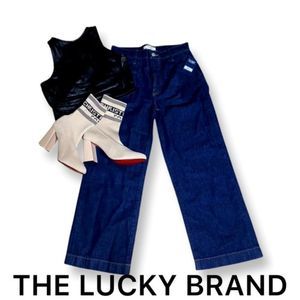 NWT LUCKY BRAND CROP WIDE LEG JEANS SIZE 4/27!